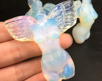 1PC 2" Opalite Angel Beauty,Quartz Goddess,Crystal Beauty,Crystal Sculpture,Home Decoration,Energy Crystal,Crystal Heal,Crystal Gift