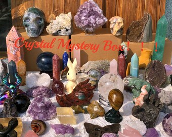 50% off, today only！Crystal Mystery Box,Mystery Crystal Box,Mystery Crystal Bag,Healing Crystal,Jewelry,Crystal gifts,Home decoration