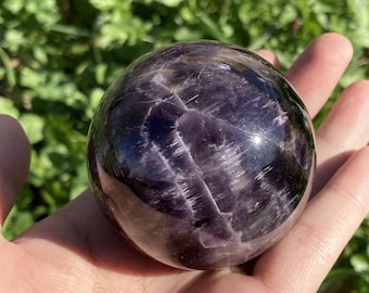 50-60mm Natural Dream Amethyst Sphere Quartz Crystal Ball，Polishing Dream amethyst ball by hand，Crystal Healing Divination ball Gift 1PC
