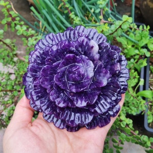 Natural lepidolite Flower,crystal Flower,Crystal carving,Crystal Heal,Home decoration,Mineral specimen,Crystal Sculpture,Crystal Gifts