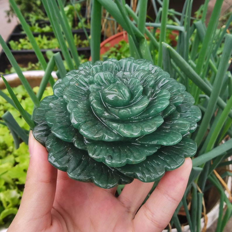 Natural Aventurine Flower,crystal Flower,crystal Carving,crystal Heal