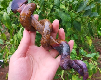 Natural ocean Jasper Sceptre,Crystal snake,Crystal Gift,Mineral Specimen,Crystal Carving,Crystal wand,Crystal Sculpture,Reiki Healing