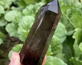 60g+ Natural smoky quartz Obelisk,Quartz Wand Piont,Home Decoration,Crystal Tower,Mineral Specimen,Reiki Healing,Crystal Gifts 1pc