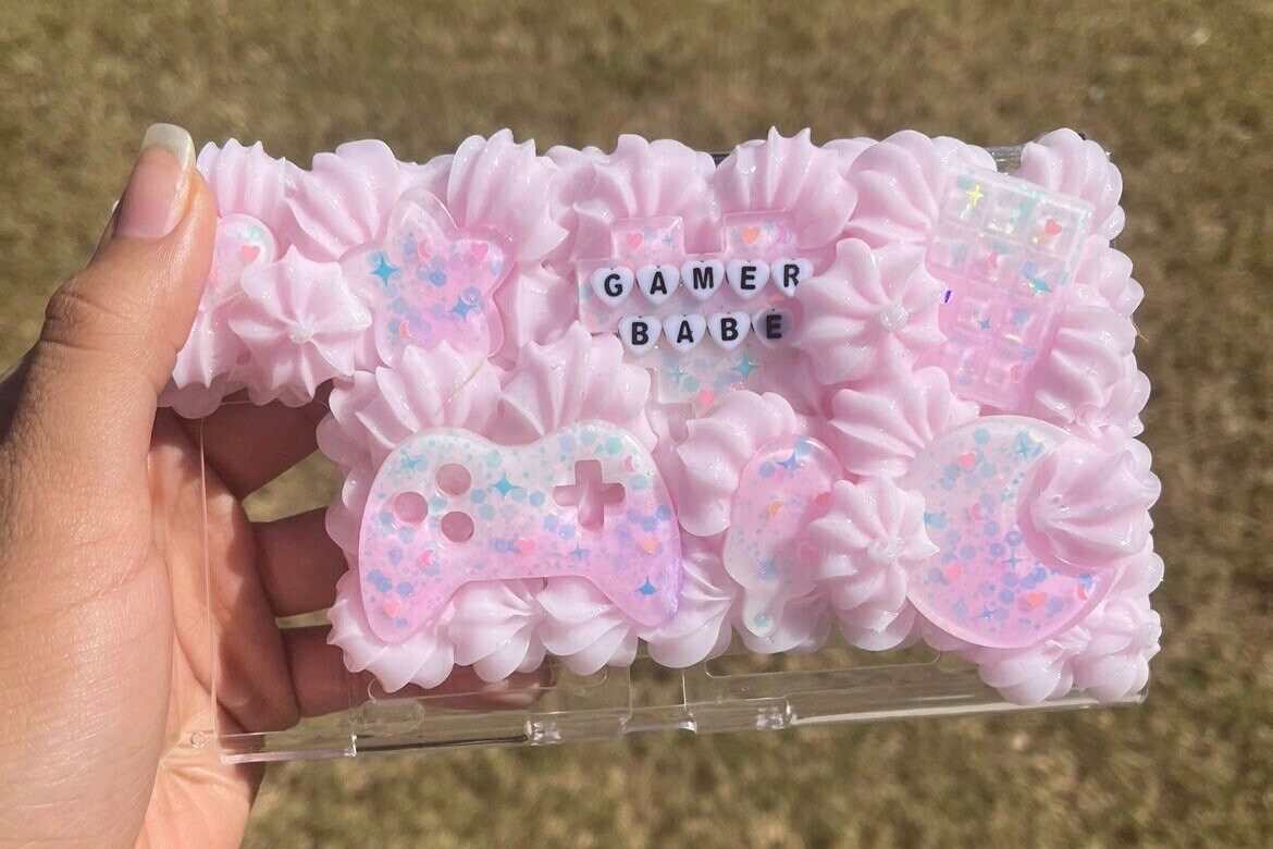 Gamer Babe Pink Kawaii Decoden Switch Case - Etsy