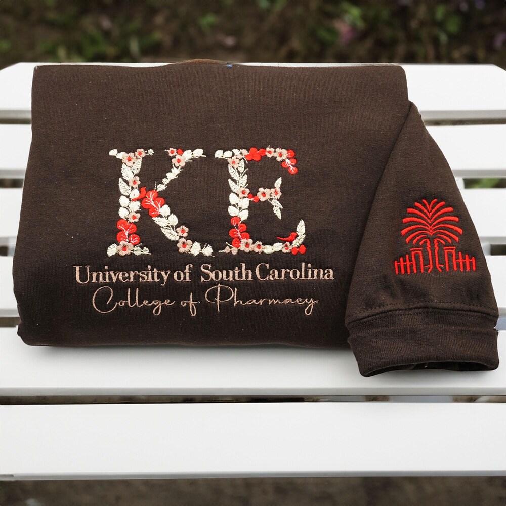 Sorority Gift Greek Letter Hoodie, Custom Floral College Sweatshirts, 18Th Birthday Gifts For Daughter,Embroidered Nurse Floral Sweatshirt 4Fansport