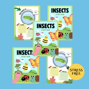 Insect Activity Book for Kids | Printable Nature Workbook | Fun Bug-Themed Activities | Educational PDF Download | Learn Through Play