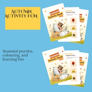 Autumn Activity Book for Kids | Printable Fall-Themed Learning Fun | Colouring, Mazes, & More | Instant Download PDF | Autumn Activities