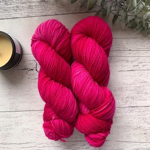 AZALEA | Pink Hand-dyed 4ply, Fingering, Sock Yarn , Superwash for Knitting & Crochet
