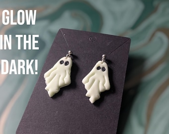 Glow-in-the-Dark Spooky Clay Earrings: Handmade Halloween Jewelry