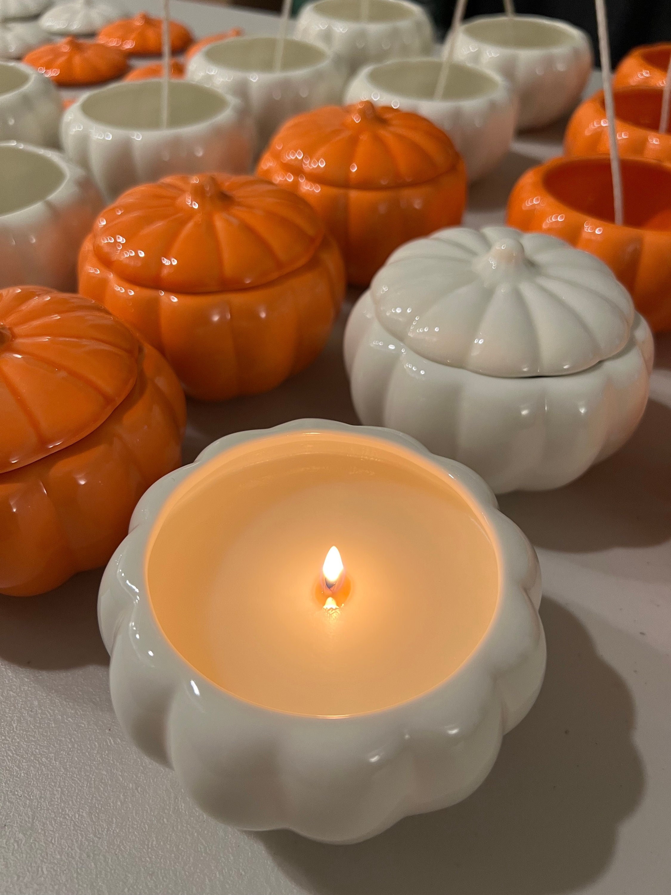 PUMPKIN JAR CANDLE Fall Candle 100 Soy Homemade Candle Etsy