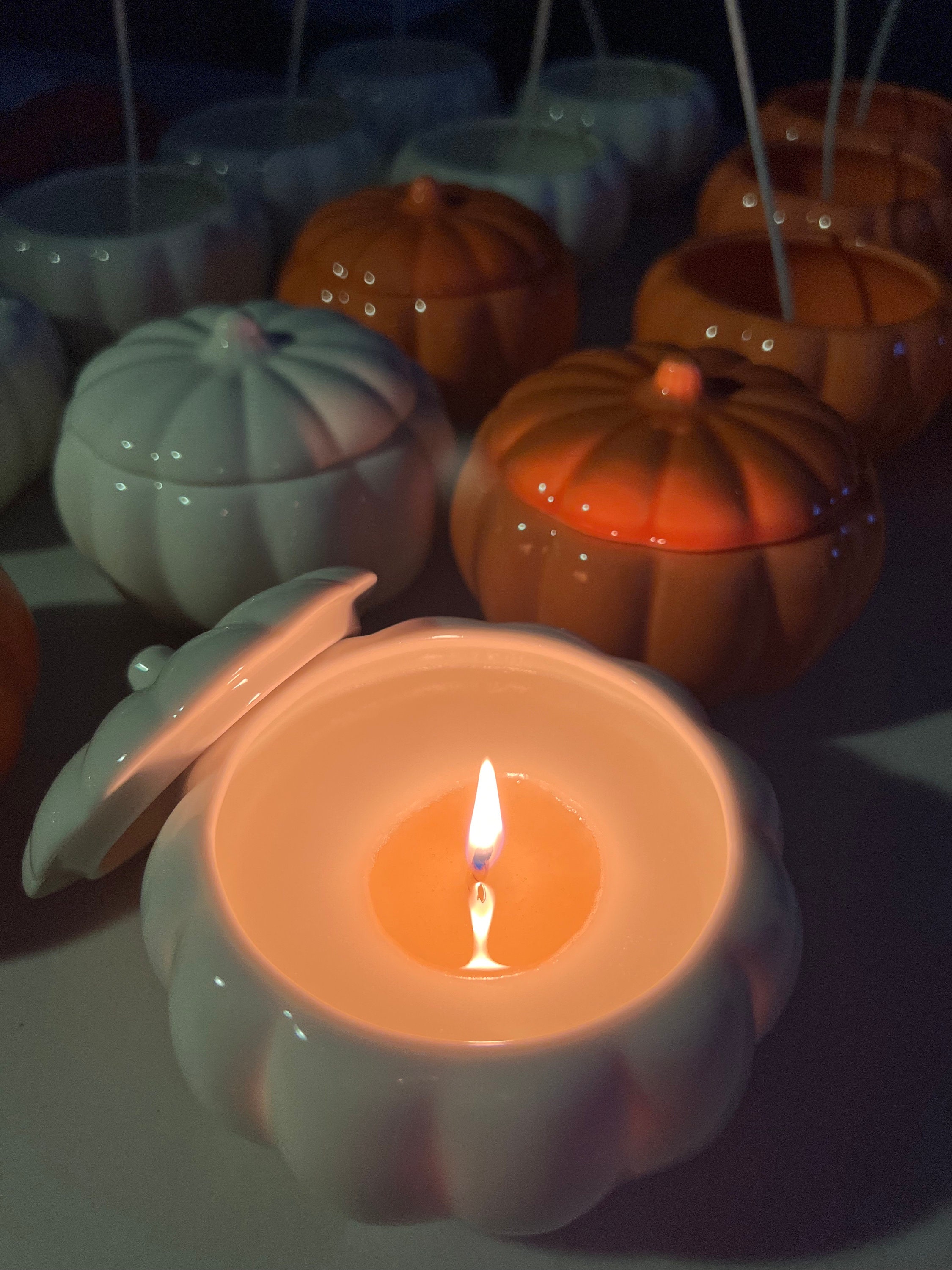 PUMPKIN JAR CANDLE Fall Candle 100 Soy Homemade Candle Etsy