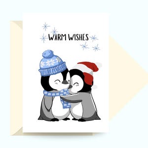 Warme wensen: kerstkaart. Leuke kerstkaart. Vakantiekaart. Leuke kerstkaart. Dienstmaagd en in staat om te personaliseren.
