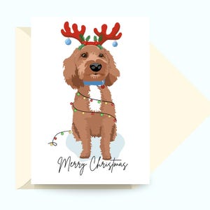 Carte de Noël personnalisée. Jolie carte de Noël. Carte de vœux. Jolie carte de vœux. Animaux et animaux de compagnie. Servante et possibilité de personnaliser.