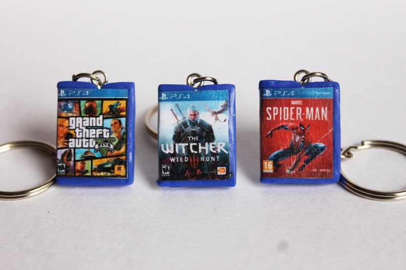 mini-ps4-game-keychains-gamer-gift-nerd-gift-ps4-gift-etsy