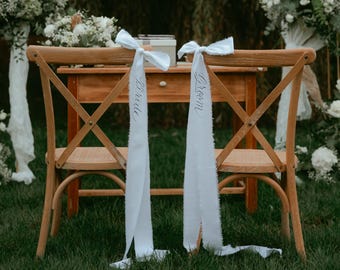 Wedding chair bow for bride and groom