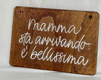 Wooden plaque for wedding pageboys