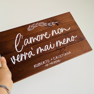 Quadro con frase personalizzata