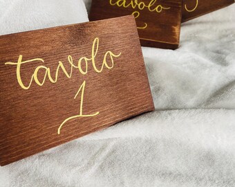 Table markers for weddings or shops