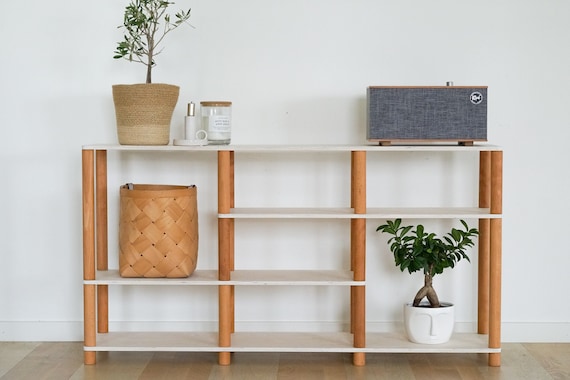 Mid-Century Modular 3-Tier Wide Shelf