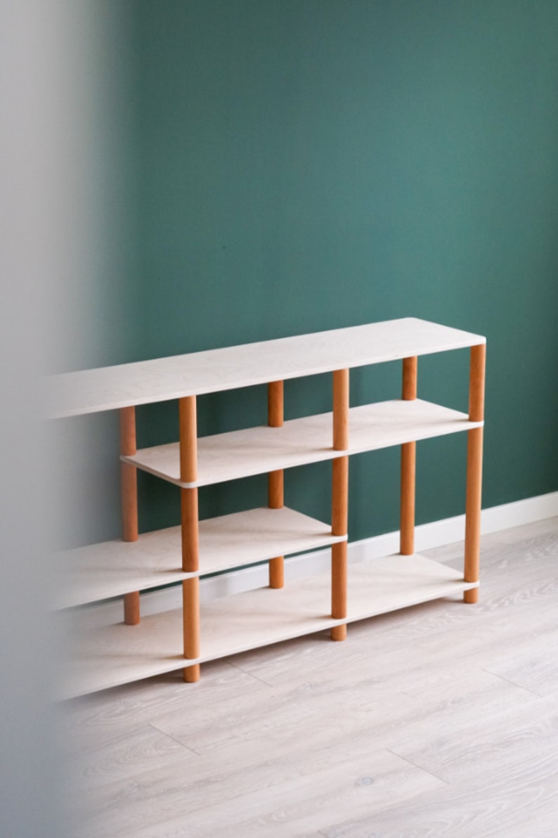 Mid Century Modern Bookcase. Custom Design Handmade Furniture Etsy