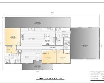 Planos de construcción de The Jefferson: 211,5 m²