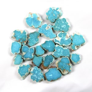 Arizona Turquoise Rough Gemstone Size 7x10-10.5x13.5 mm Raw Turquoise Rough Healing Crystal | Raw Gemstone for Jewelry making