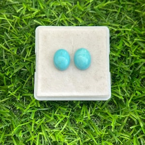 AAA+ Arizona Turquoise Gemstone Smooth oval Cabochon ~ Natural Genuine Turquoise Semi Precious Gemstone Loose Cabs