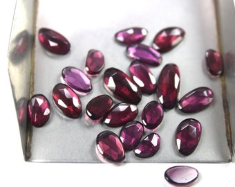 Purplish Pink Rhodolite Garnet Rose Cut Loose Gemstone