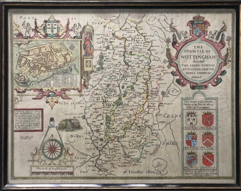 Yorkshire Full Size Printed Replica John Speed c.1610 Old Map  UNIQUE GIFT IDEA 