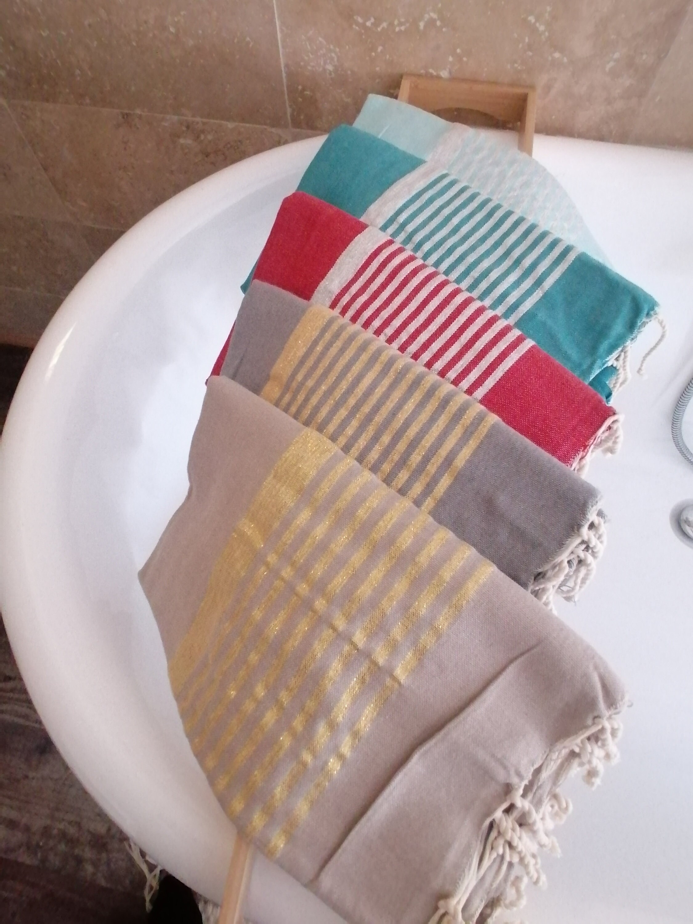 Fouta Arthur Lurex Or/Argent 1M /2M