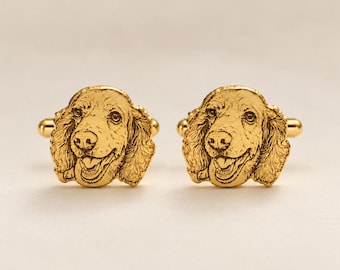 Custom Dog or Cat Pet Portrait Engraved Cufflinks , Engraved Pets Cufflinks , Custom Grooms Gift , Christmas Gift