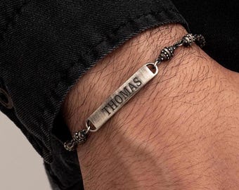 Personalisiertes Namensarmband aus Sterlingsilber