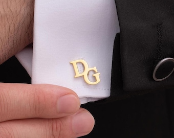 Initial Cufflinks , Custom Cufflinks , Customized Cufflinks , Groom Wedding Cufflinks , Personalized Cufflinks , Groommen Gift