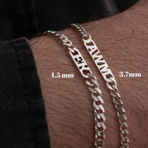 Herenarmband, Cubaanse schakelarmband, aangepaste herennaamarmband, herennaamarmband, gepersonaliseerde herenarmband, id-armband