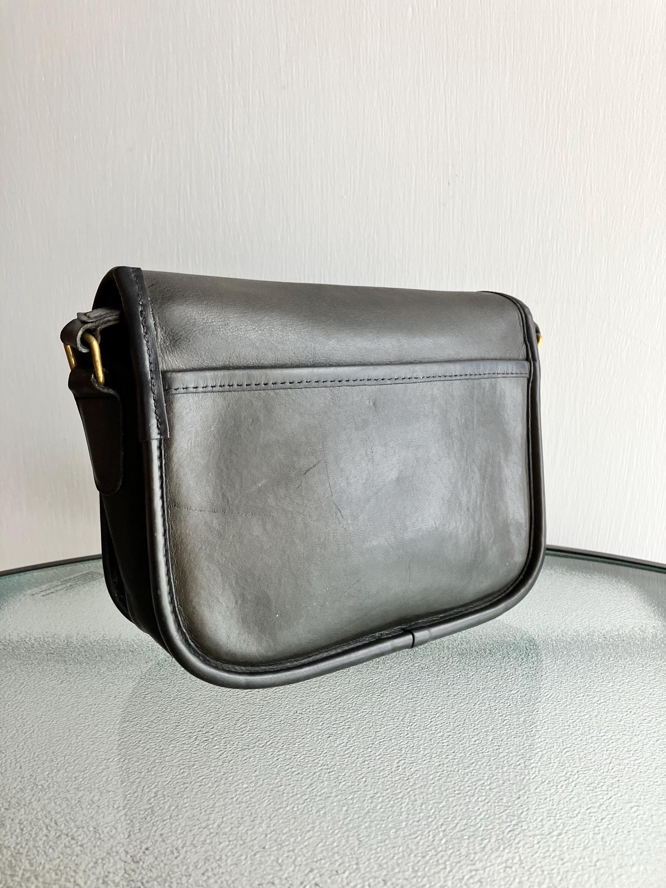 Vintage Coach Collegiate Bag 9815 Faded Black Crossbody - Etsy