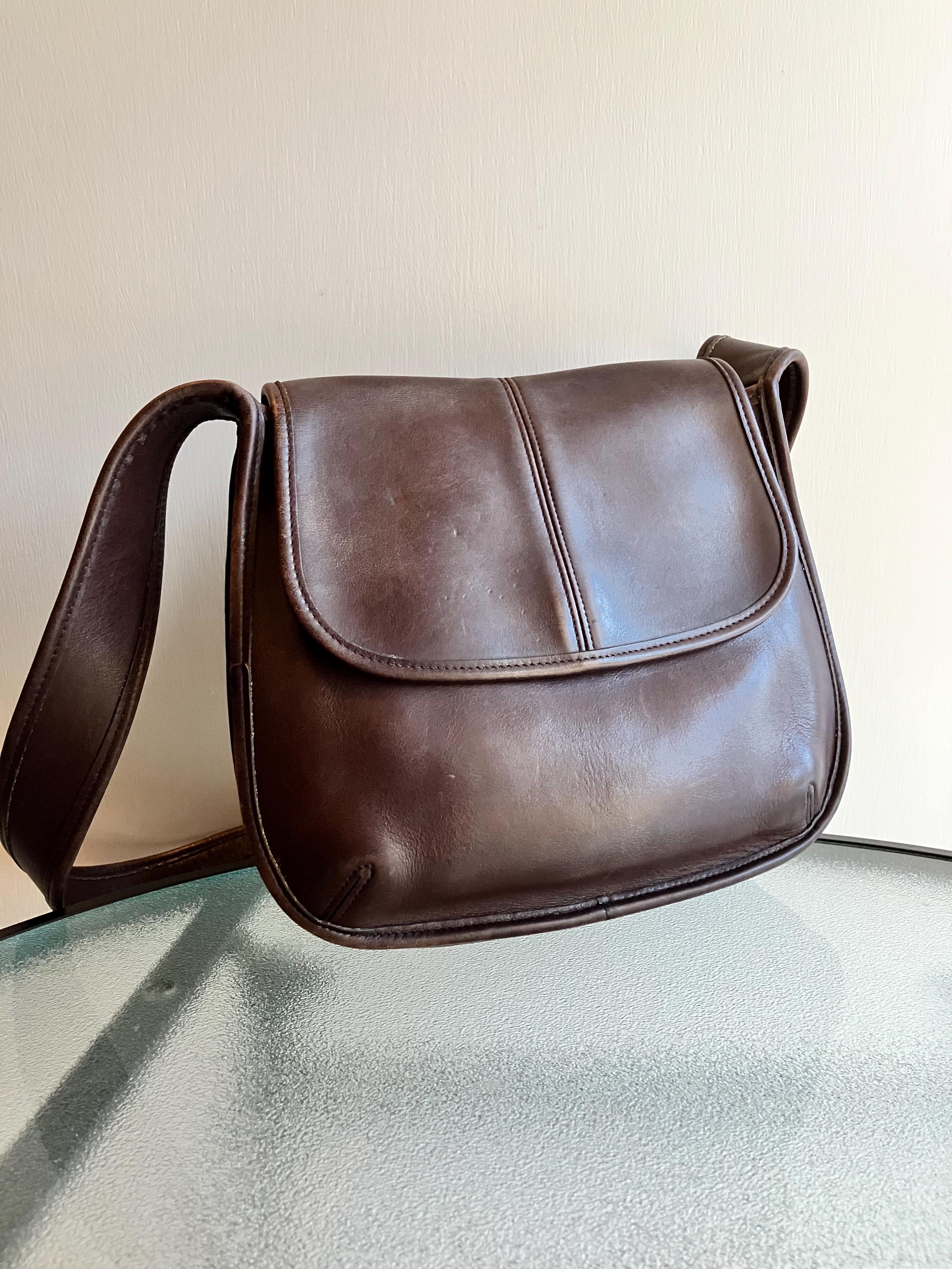 Vintage Coach Ergo Flap 9034 Mahogany Shoulder Bag - Etsy