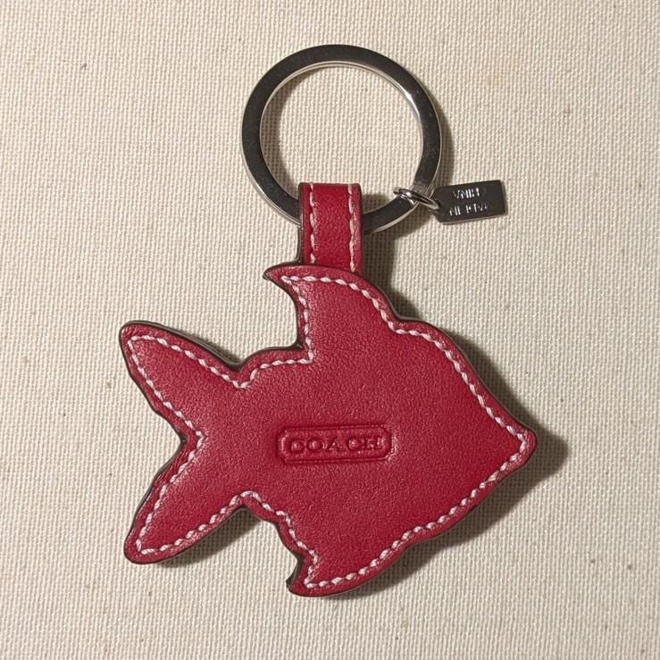 Coach Vintage Koi Fish Bag Charm Red Leather - Etsy