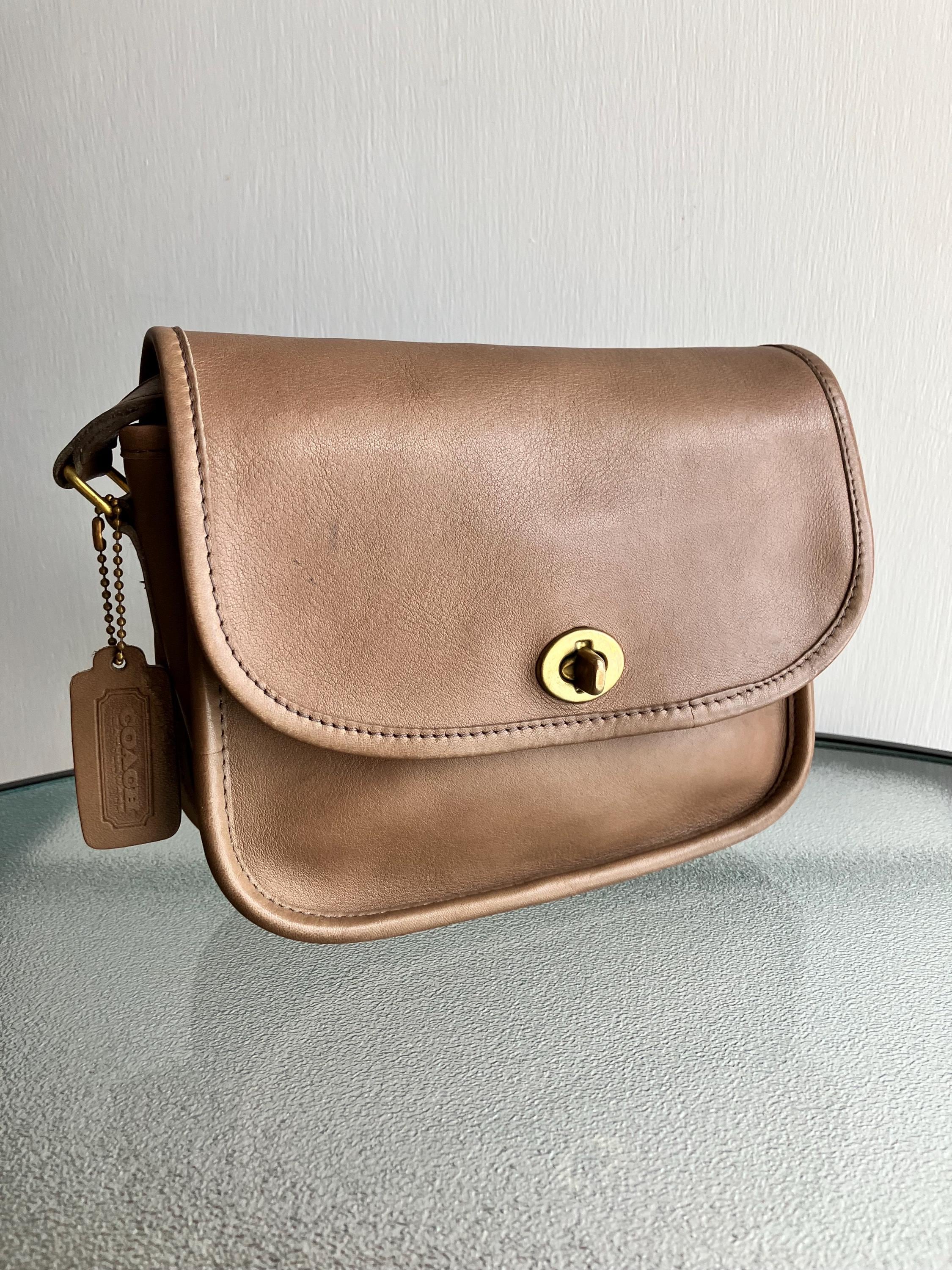 Vintage Coach Collegiate 9815 Putty Crossbody Bag - Etsy