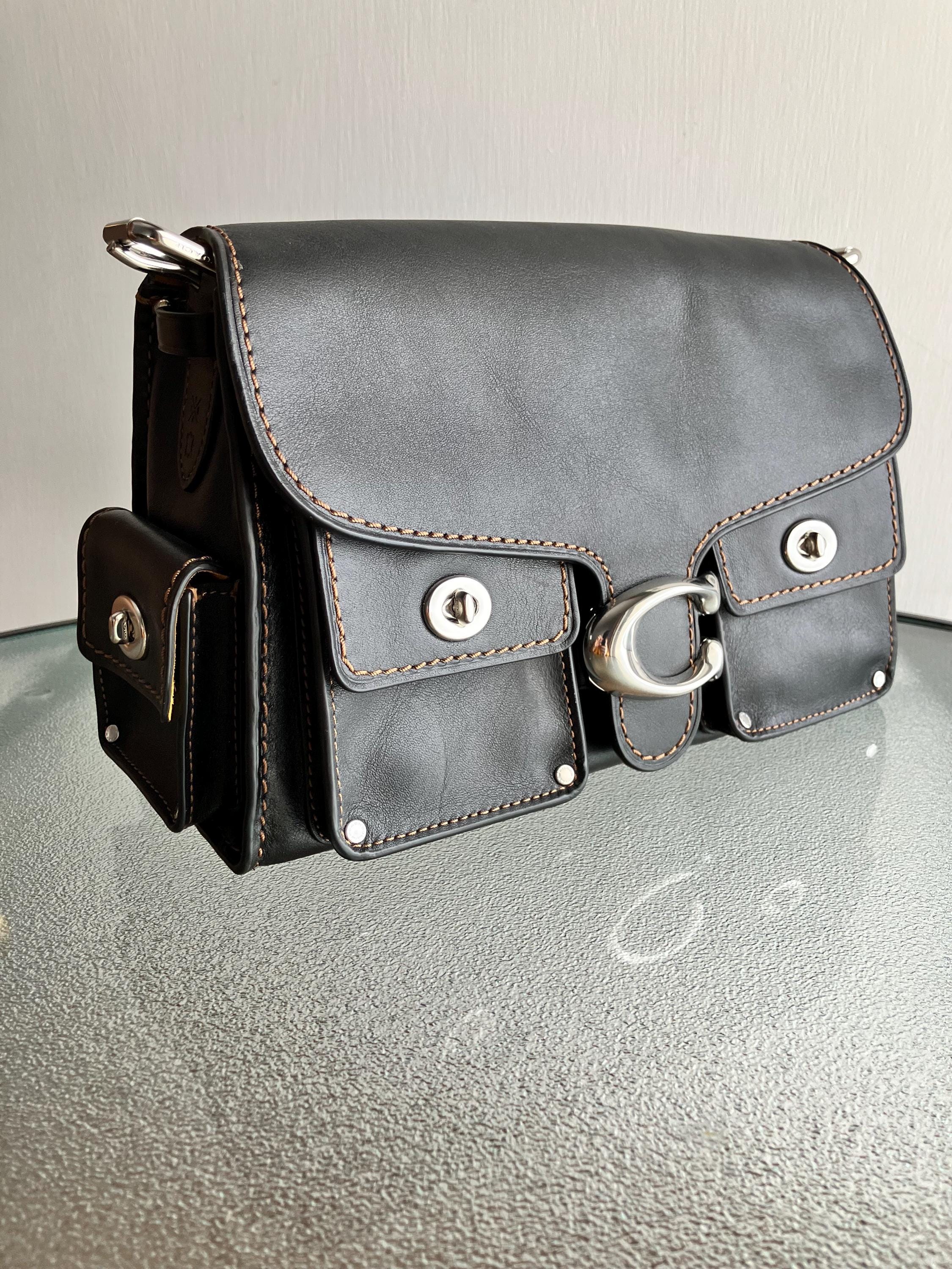 Modern Coach Cargo Soft Tabby Shoulder Bag CU124 Black Crossbody 