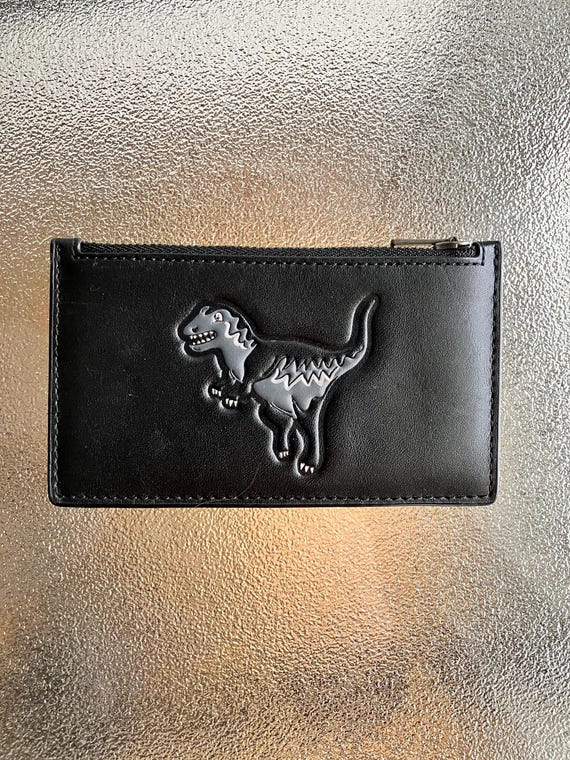 Modern Coach Zip Card Case With Rexy Black - Etsy