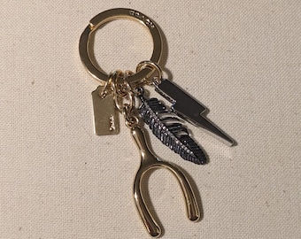 Coach Mixed Metal Key Chain Bag Charm Silver Gold - Etsy
