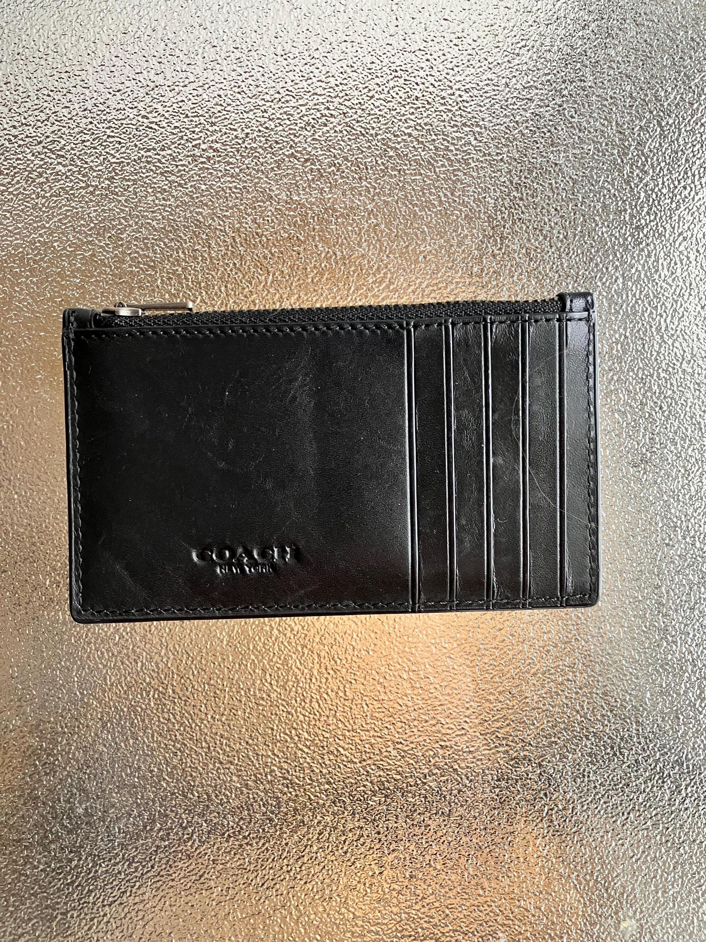 COACH レザー ケース Modern Coach Zip Card Case With Rexy Black - Etsy