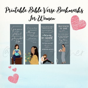 Printable Bible Verses Bookmark for WOMEN - Christian Bookmark - Faith - Encouragement For Women - Christian Qoute Bookmark