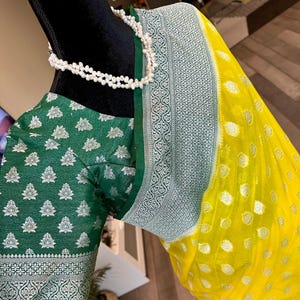 Size 38-46 stitched blouse | Lemon yellow soft silk saree with silver zari border | Soft silk sarees online shopping usa | pattu sarees usa