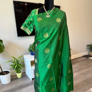 Silk Mark Kanchi Silk Saree in Half n Half Style | kanchi pattu sarees online