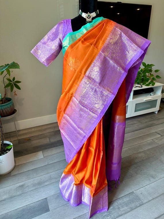 Size 36-44 inches stitched blouse | Silk mark certified pure kanjivaram silk saree | kanchi pattu sarees online shopping usa | Mothers day