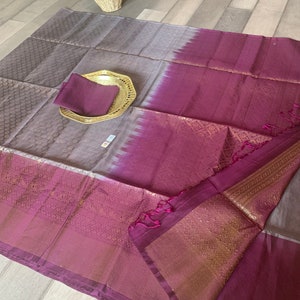 Silk Mark Certified Pure Kanchi Silk Brocade Saree | kanchi pattu sarees | kanchi pattu online usa