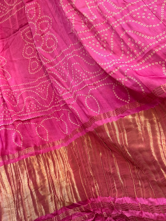 Pure gajji silk saree with patola prints and lagdi patta pallu | gajji silk sarees online shopping