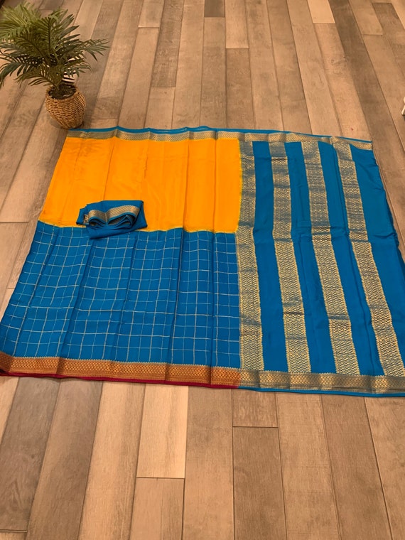 Silk Mark Certified Pure Mysore Silk Saree with Rich Pallu