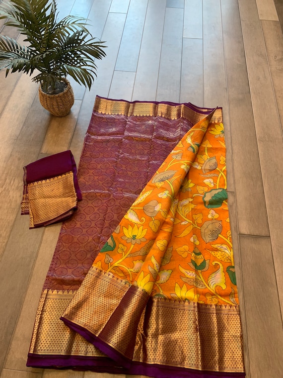 Kalamkari saree deals price